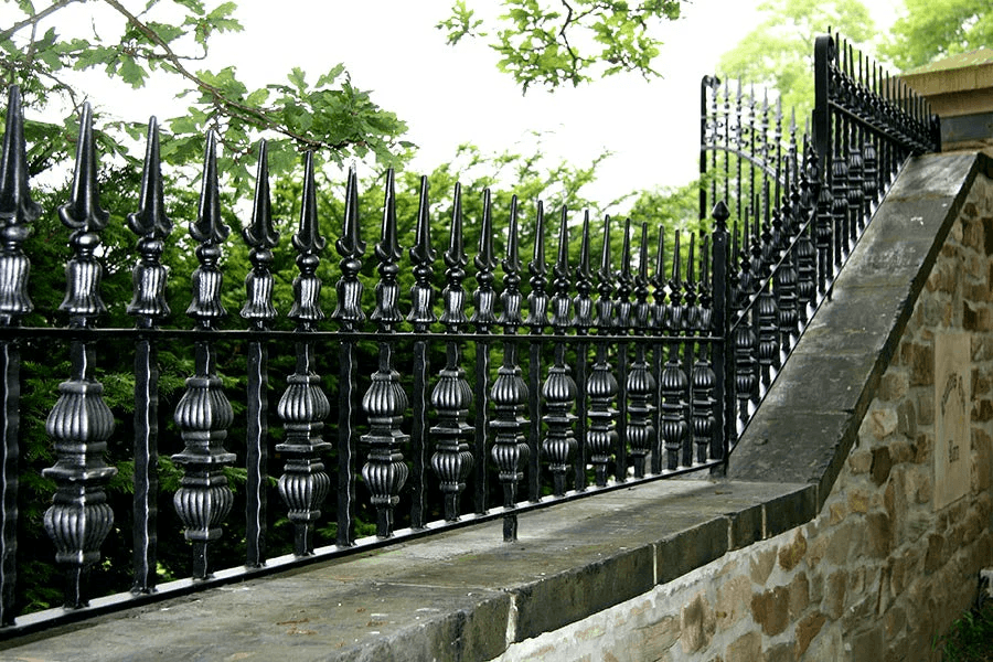 Ornamental cast iron fence
