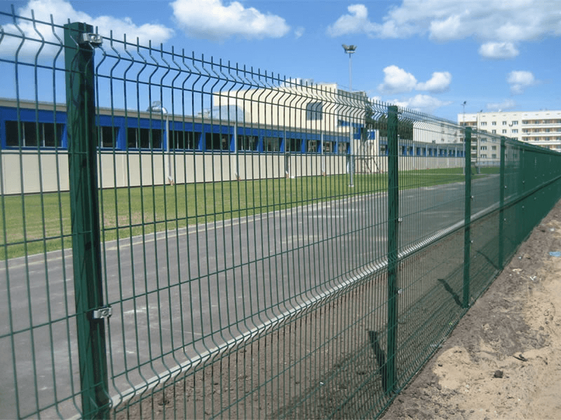 Green mesh panel fence commercial