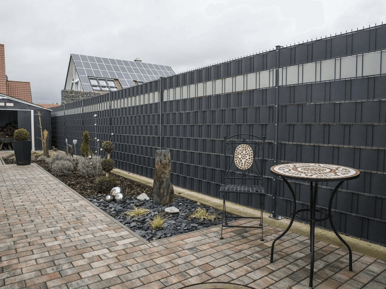 PVC privacy slats garden